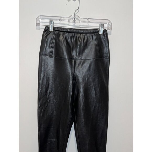 Wilfred Aritzia Free Black Daria High Waisted Vegan Leather pants Women's XS - Picture 3 of 11